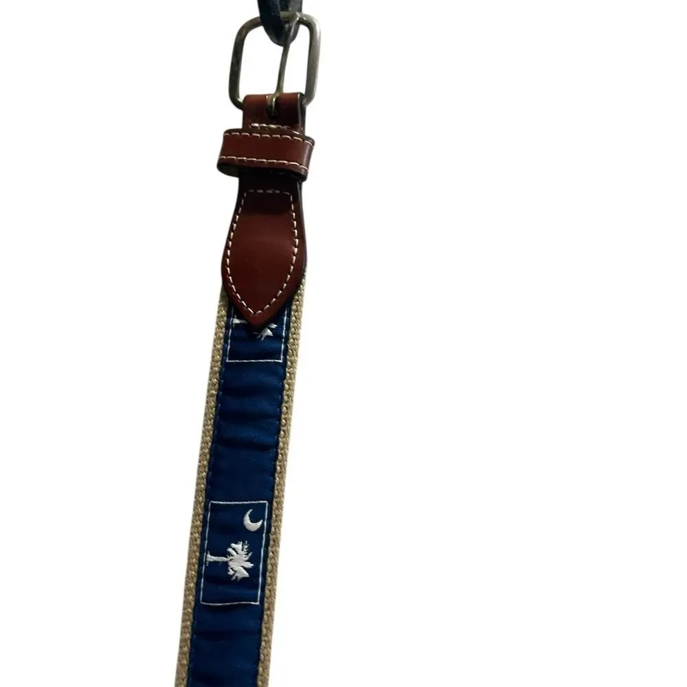 Palmetto Trading Co. South Carolina Needlepoint Belt Size 36